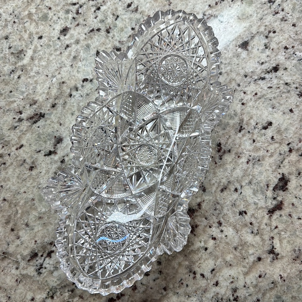 SOLD Gorgeous American Brilliant intricate cut glass bowl